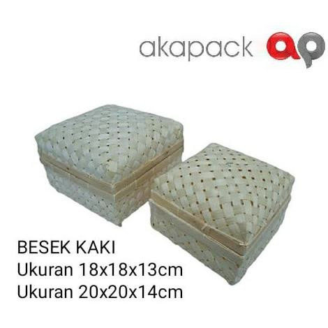 ANYAMAN BAMBU BESEK KAKI UK 20x20x14cm | HAMPERS MAKANAN | BESEK MAKANAN