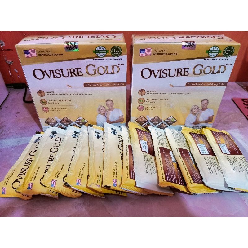 

ORIGINAL 100% (PAKET 2 BOX OVISURE GOLD USA SUSU IMPORT UNTUK TULANG DAN SENDI
