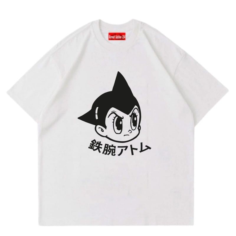 Kaos astroboy | baju anime vintage movie film | Someone T Shirt Glow In The Dark Black 019D Astroboy