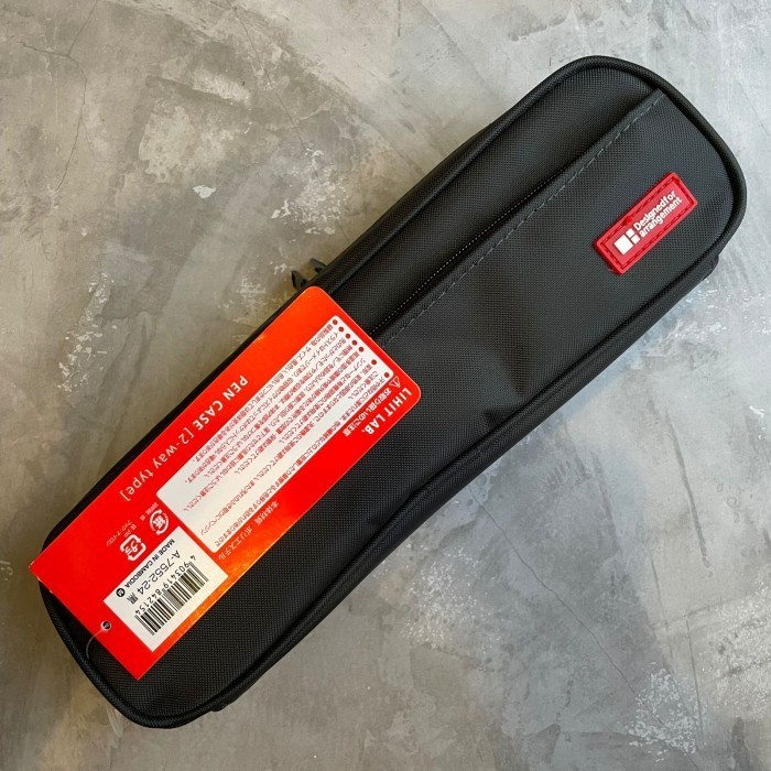 

LIHIT LAB A-7552 Zipper Pen Case 2-Way/ Tempat Pensil - Black