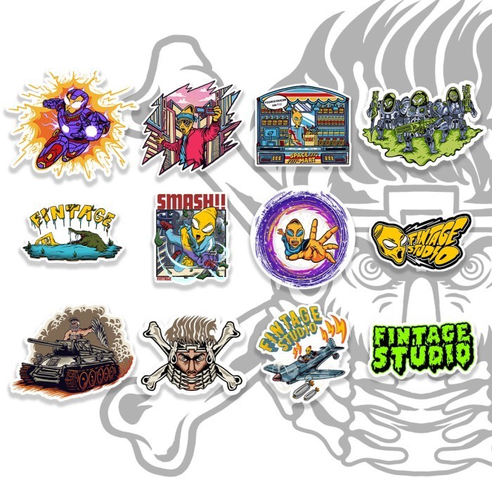 

FINTAGE GRAPHIC VINYL STICKER PACK VOLUME II ANTI AIR