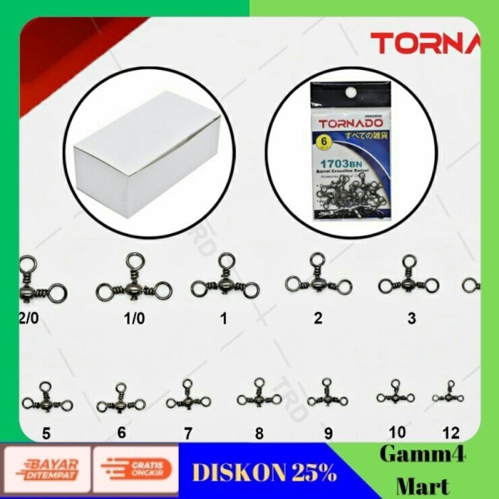 [[GAMM4]] - KUALITAS TERBAIK kili kili cabang 3 swivel triway crossline laut tornado nomer kecil  12