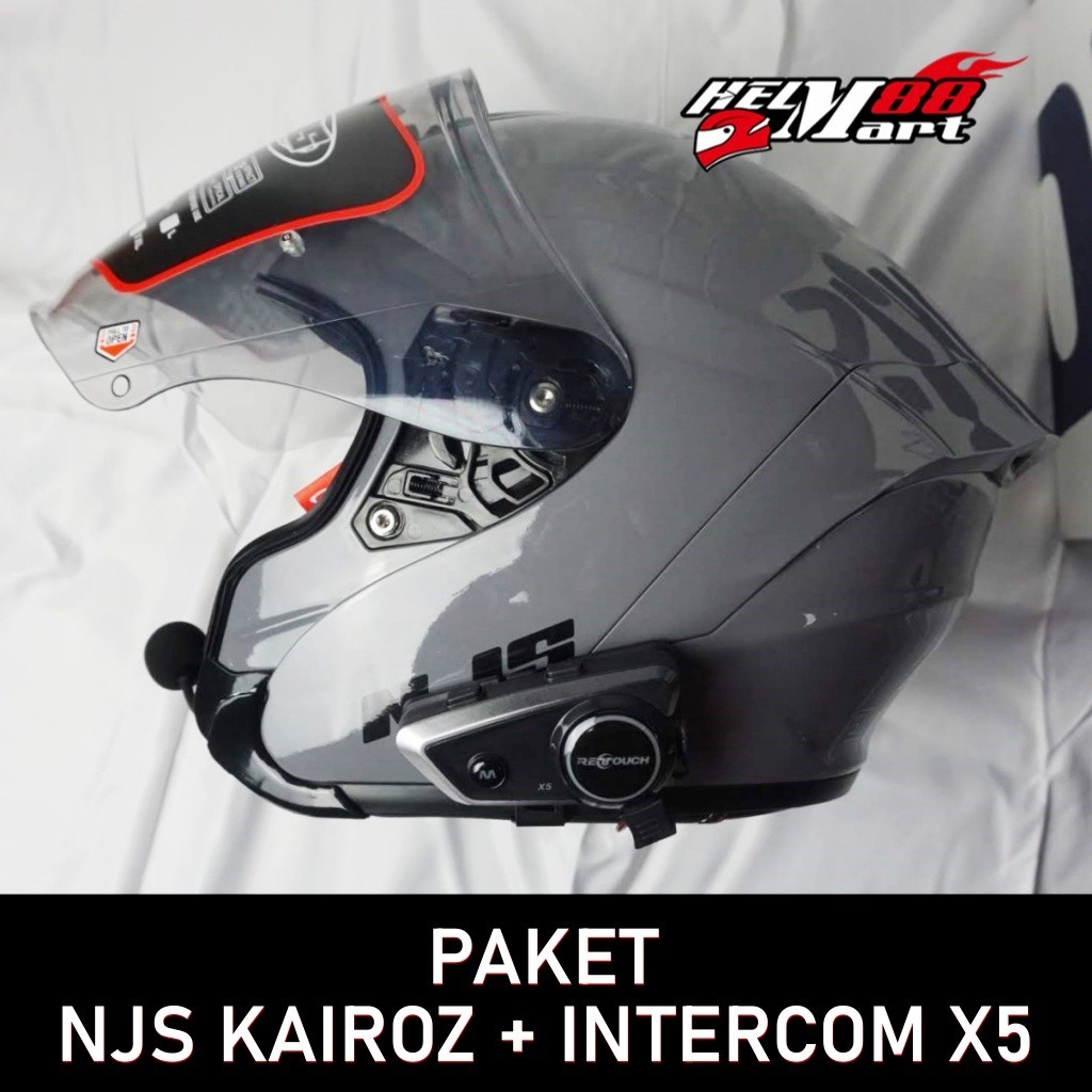 Helm NJS KAIROZ + Interkom X5 NEW (Paket Helm & Intercom)