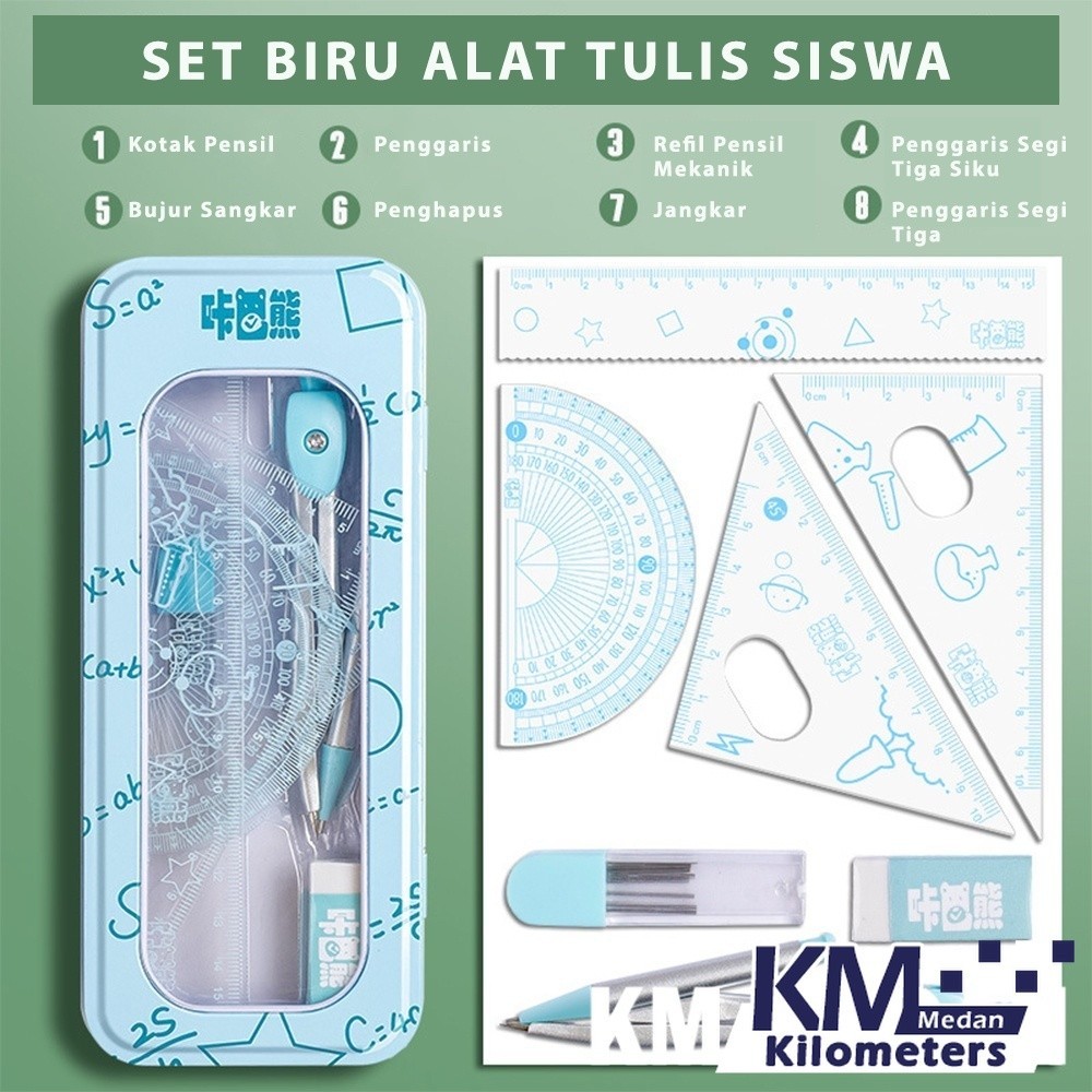 

Set Kompas / Set Matematika / Set Penggaris / Jangka set / compass set / Jangka Sekolah