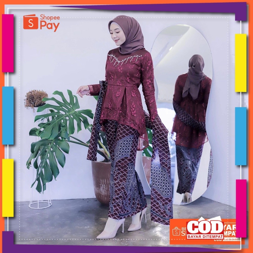 KAIN LEMBUT HALUS ADEM TEBAL / BISA COD - KEBAYA BRUKAT KEBAYA WISUDA KONDANGAN TUNANGAN LAMARAN - O