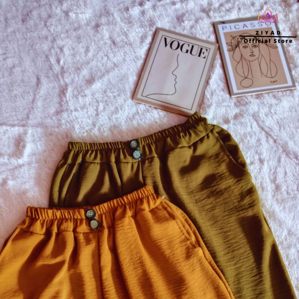 kulot wanita jumbo crinkle highwaist celana kekinian remaja ootd korean style all bg