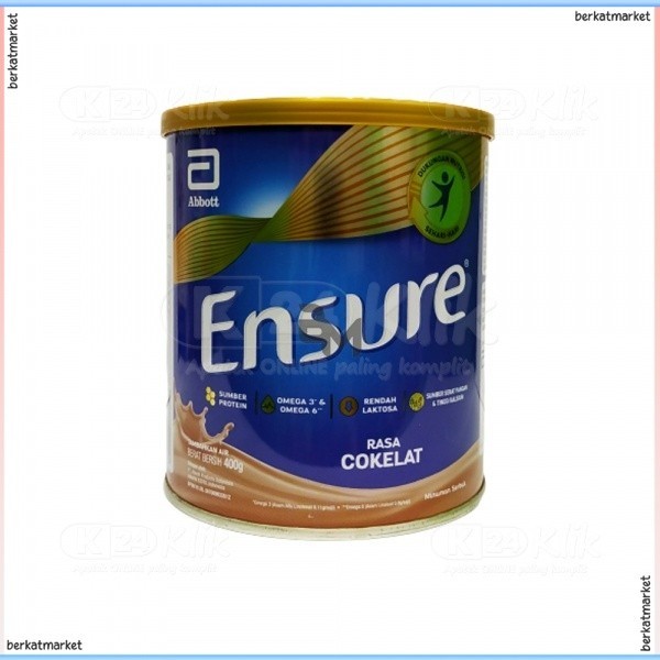 

SUSU NUTRISI DEWASA | ENSURE NUTRITION POWDER COKELAT 400GR | PENAMBAH NAFSU MAKAN