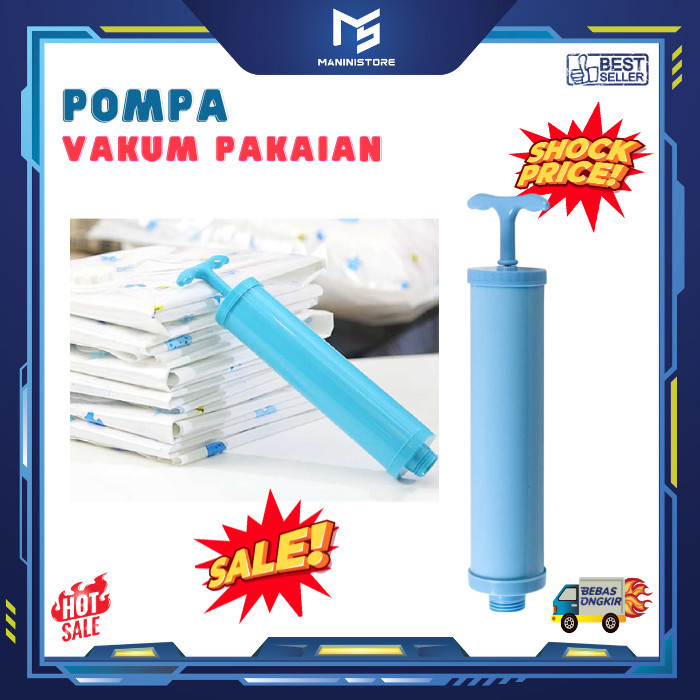 Joybos Pompa Vakum Baju Pakaian Manual Travel Vacuum Mini Bag Hand Pump