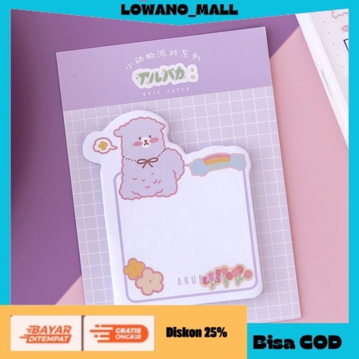 

[[LOWANOMALL]] TERLARIS 30 Lembar Cute Japan Sticky Memo Notes Harian Scrapbook Planner Pastel ARUBAKA COD