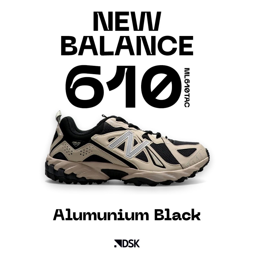 New Balance ML610TAC 610 Alumunium Black 100% Original Sneakers Casual Pria Wanita Sepatu Ori Murah 