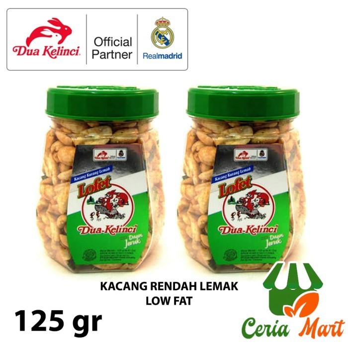 

Kacang Diet Rendah Lemak Dua Kelinci DK Lofet Toples 125 gr Low Fat