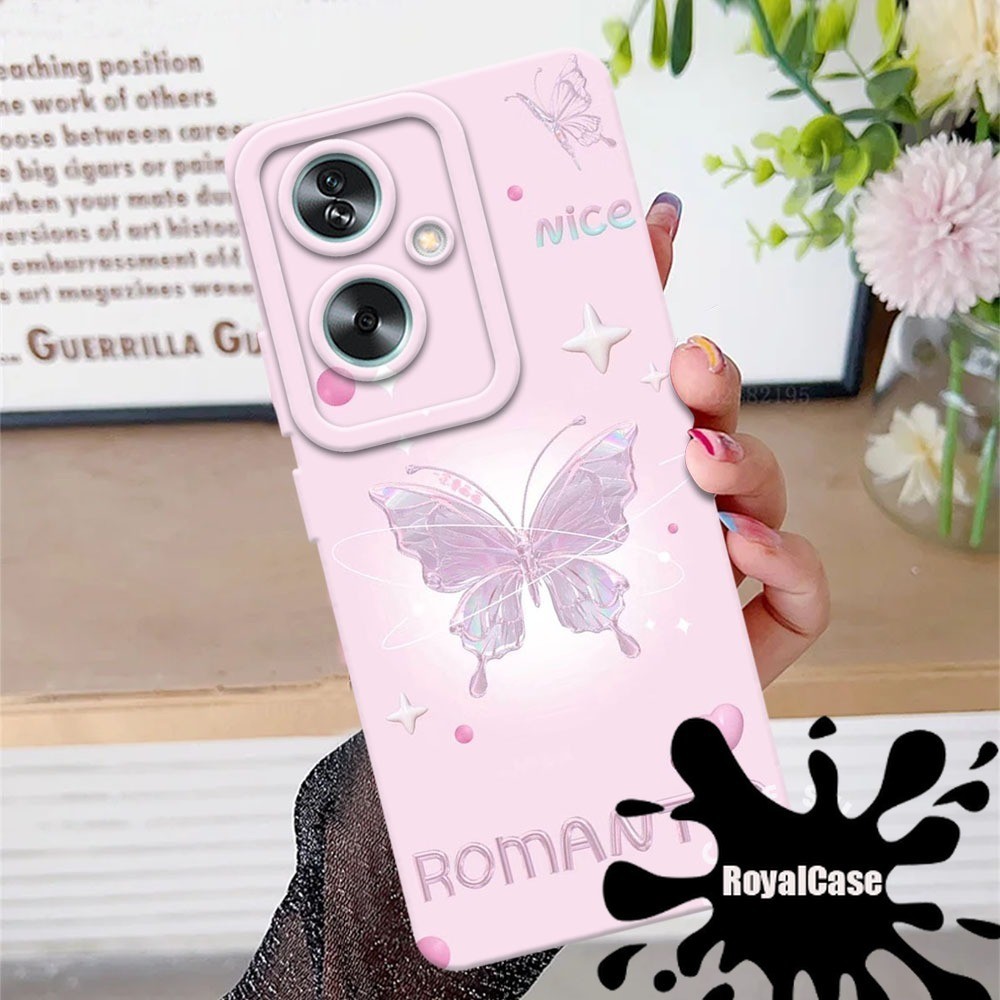 (RoyalCase) Cassing Type Oppo A79 5g Case Motif Kupu - Kupu Pro Kamera