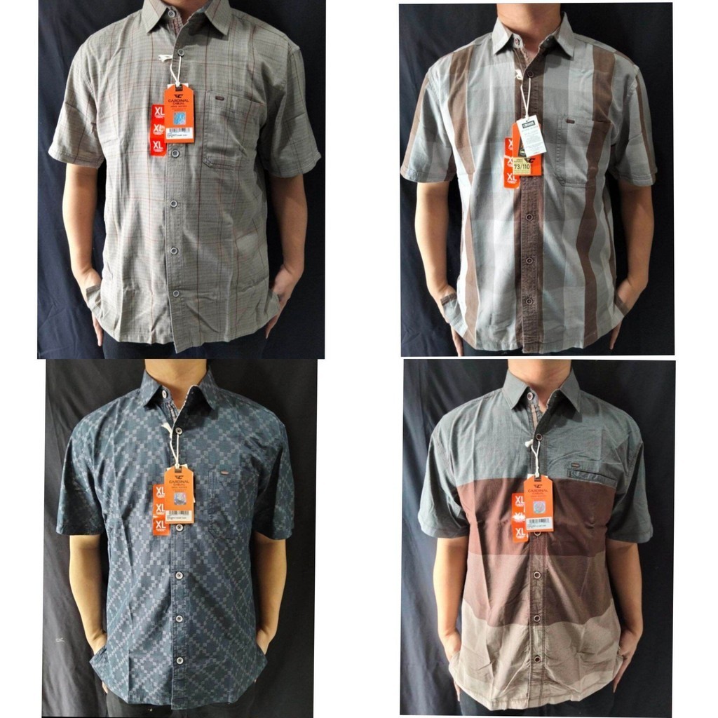 KEMEJA PRIA / SPORHEM CARDINAL CASUAL LENGAN PENDEK COD