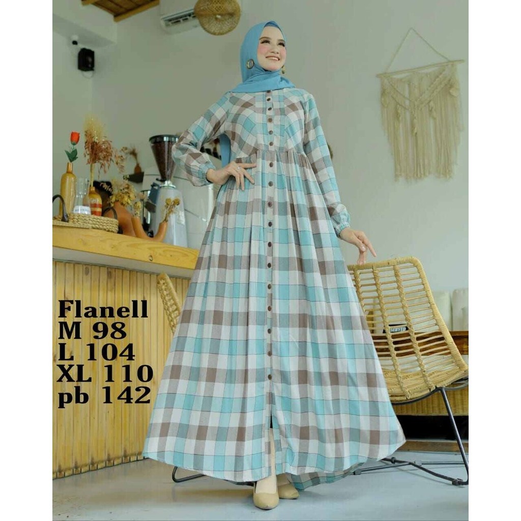 GAMIS FLANEL IMPORT SUPER PREMIUM//GAMIS FLANEL BUSUI//GAMIS FLANEL MOTIF KOTAK2//GAMIS KANCING FULL