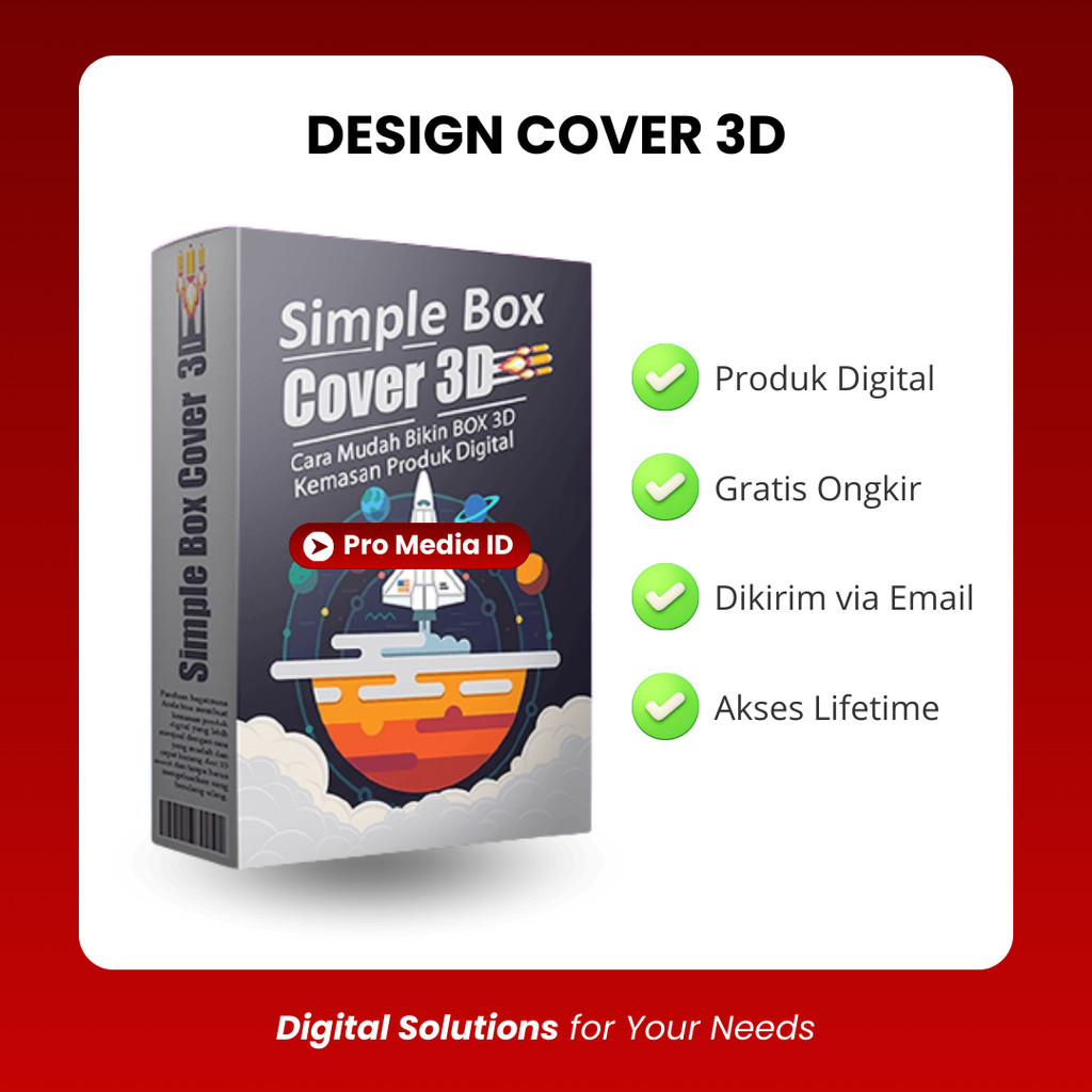 Template Design Cover Box 3D Format Powerpoint PPT