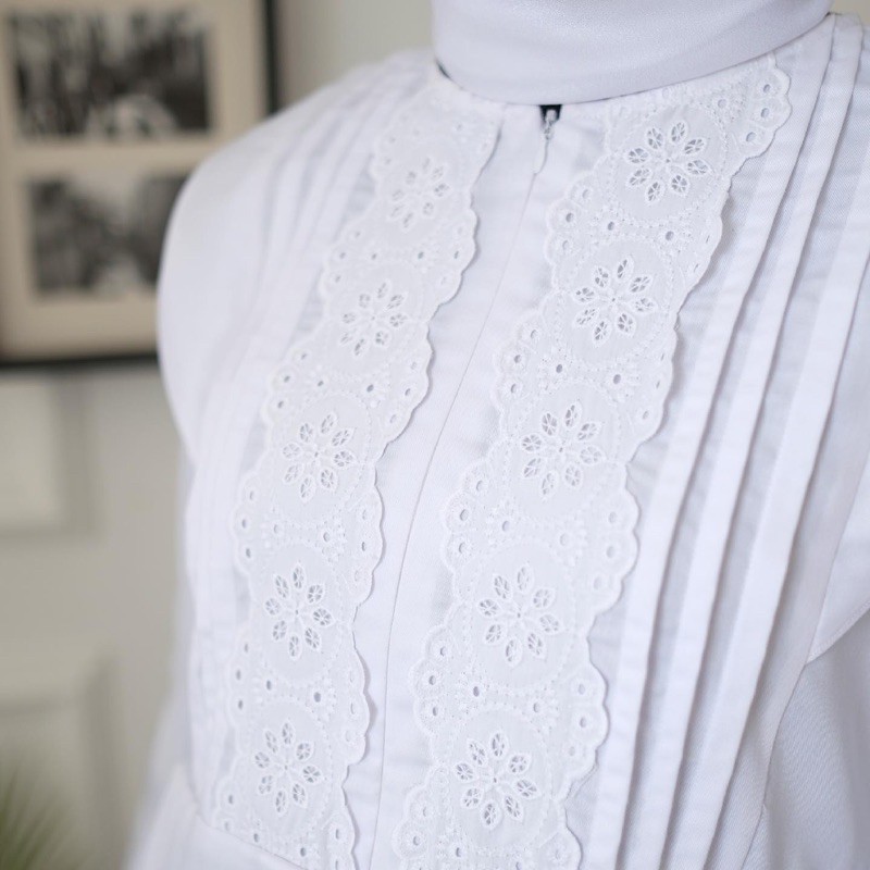 Seenaoutfit  - COD Tunik Baju Putih 005 Baju Putih Wanita Terlaris Atasan Putih Tunik Wanita Milleni