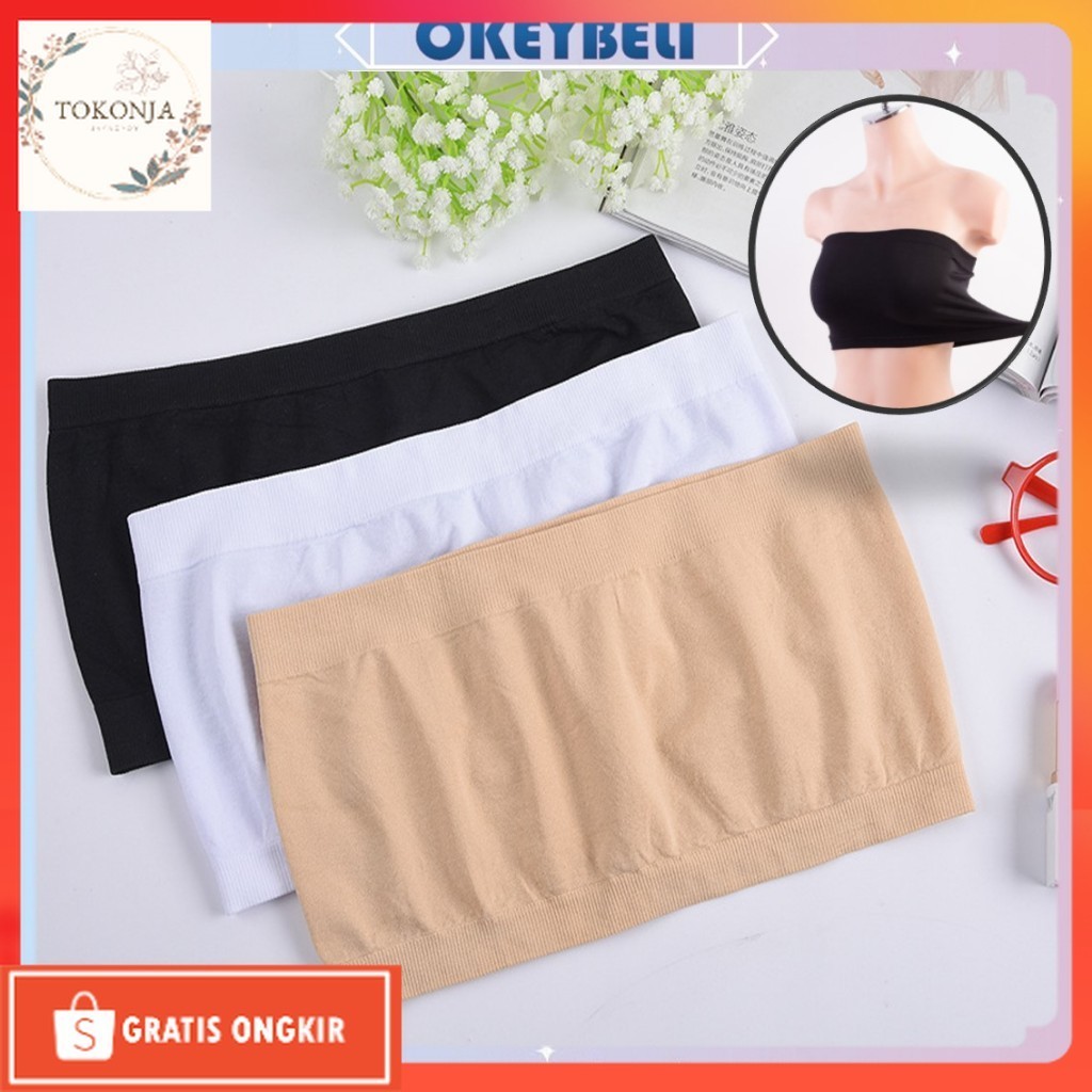 Atasan Kekinian / •OKEY BELI• BR465 Bra Kemben Seamless Tanpa Tali Anti Slip Pakaian Dalam BH Wanita