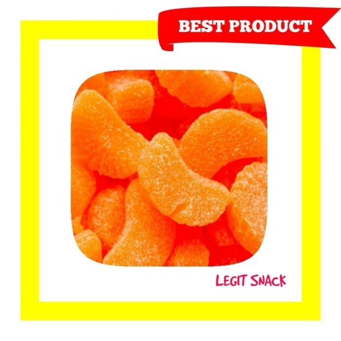 

JAJAN PASAR/ SNACK JADUL/ JELLY JERUK / PERMEN JELI KILOAN / ORANGE JELLY CANDY 500 GRAM