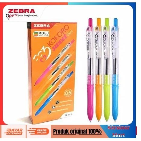 

[[KUALITAS TERBAIK]] PULPEN GEL ZEBRA KOKORO / GEL PEN KOKORO [LUSIN[ Biru COD