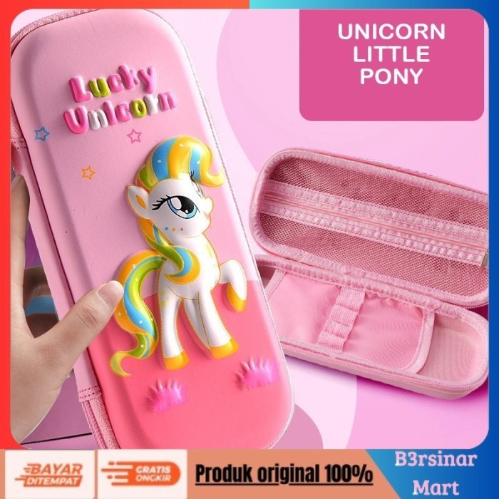 

[[KUALITAS TERBAIK]] Kotak pensil unicorn 3D timbul tempat pensil anak perempuan Kelinci Little Pony NEW COD