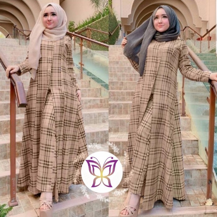 Setelan tunik kotak belinda coksu baju remaja santai kuliah looks at