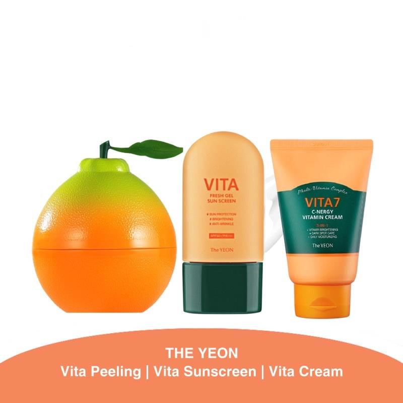 THE YEON Vita7 Series - Energy Face Peeling Gel 100ML | Vitamin Cream | Fresh Gel Sunscreen SPF50+/P