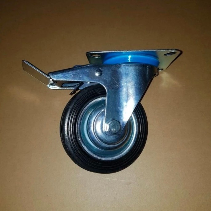 Roda Karet 4 Inch Rem