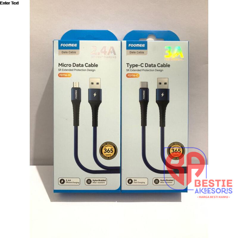 Foomee kabel data FD116-M micro/FD116-C Type-C/FD116-L LIGHTING data cable 3A fast charging