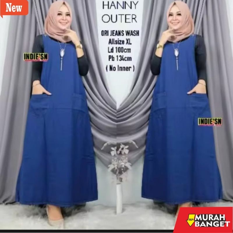Jumpsuit Wanita Kekinian Overall ibu hamil jumbo-Overall baju kodok jeans-LD 100-110-120-130