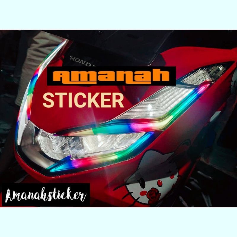 Stiker Alis Atas Bawah PCX 160 Tema RGB Sticker Alis RGB  Stiker PCX 160 New / PCX 160/stiker motor/