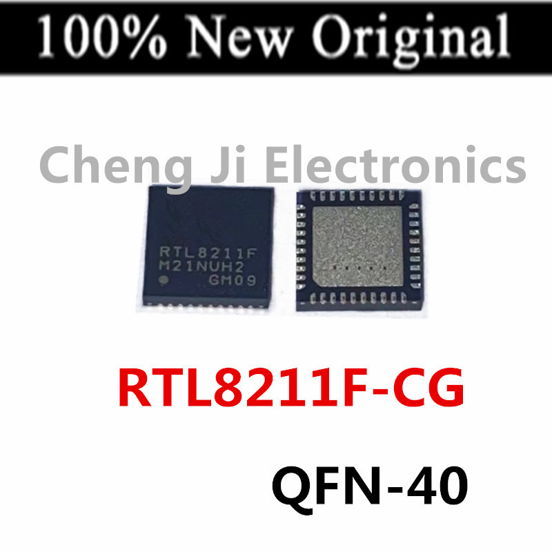 10PCS/Lot     RTL8211F    RTL8211F-CG    QFN-40   New Original Highly Integrated Ethernet Receiver  