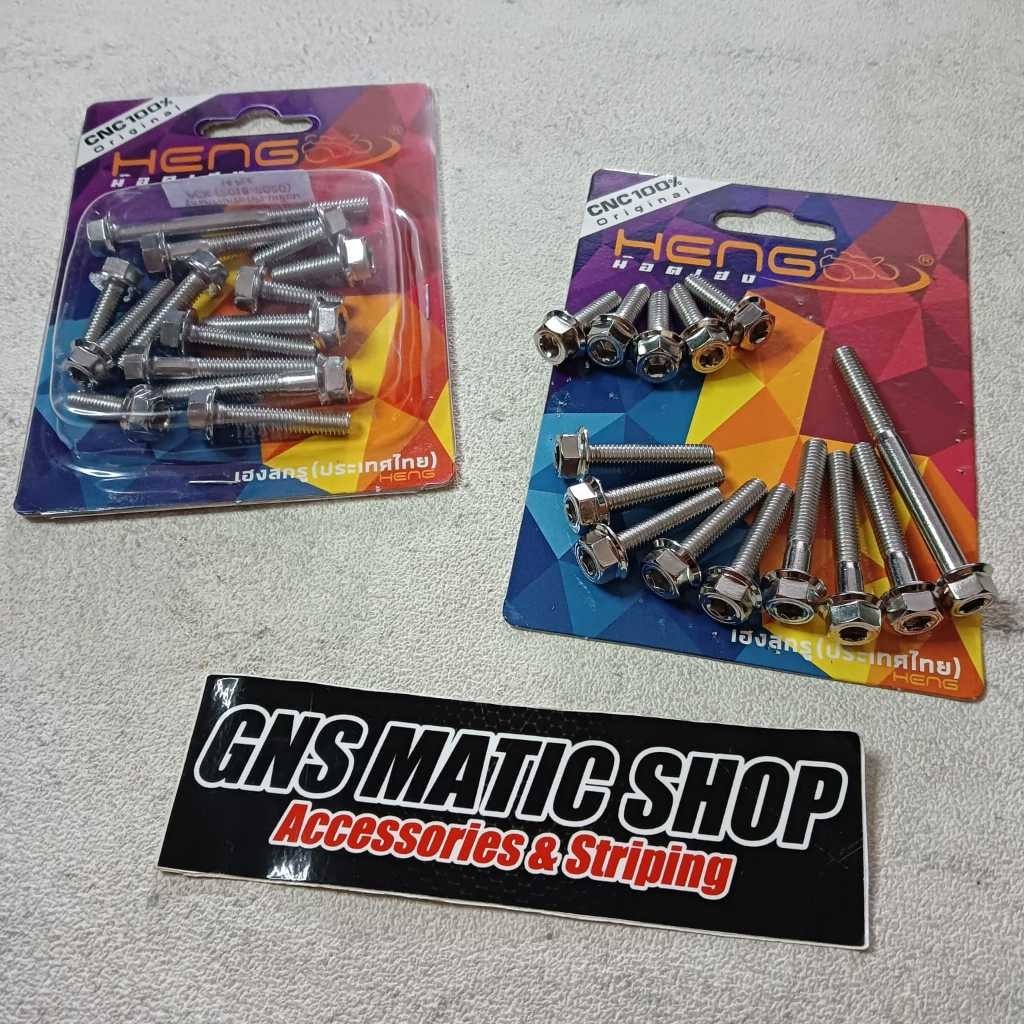 BAUT PROBOLT CVT PCX 160 VARIO 160 STAINLESS 2 KUNCI ORIGINAL HENG THAILAND BAUT CVT STYLO 160 / BAU