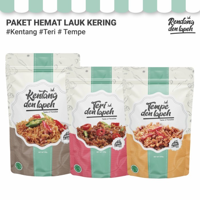 

PAKET HEMAT LAUK KERING BEST SELLER|KENTANG & TERI BALADO & OREK TEMPE