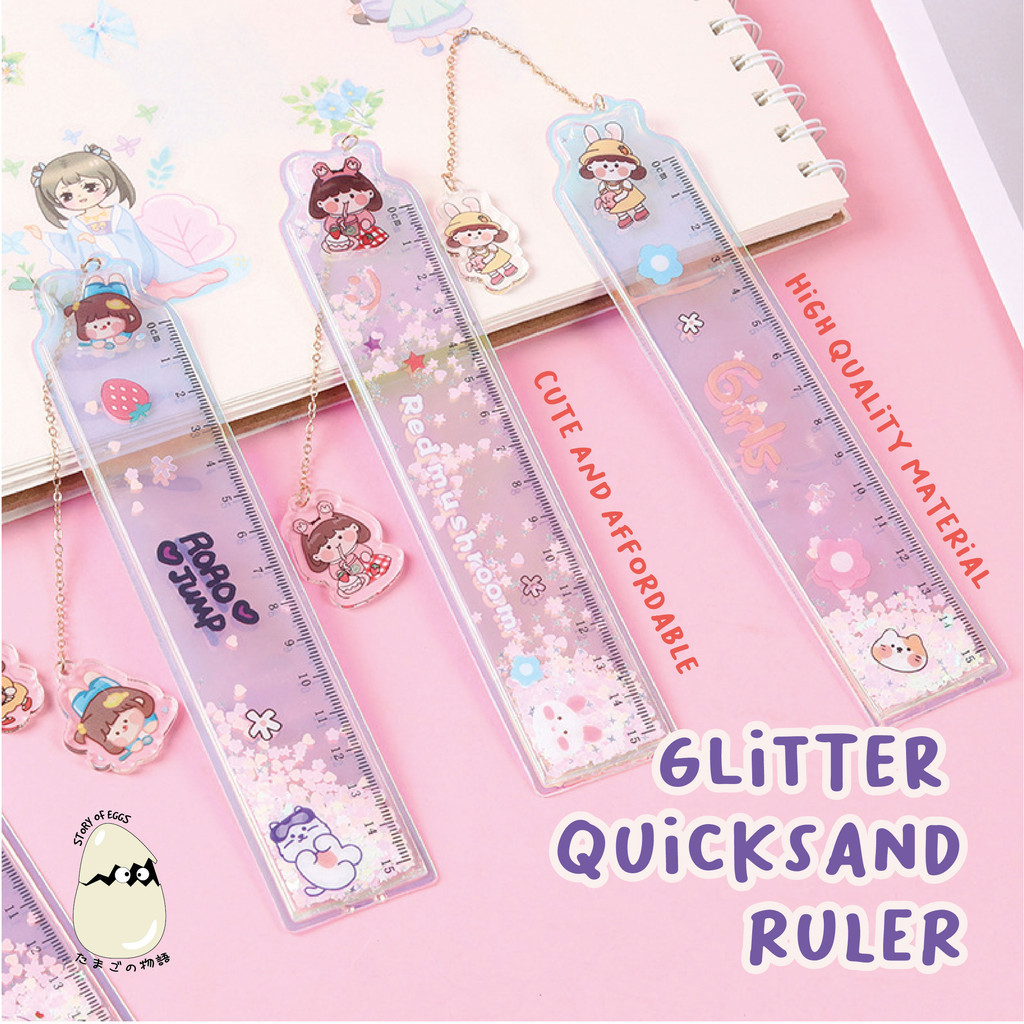 

Penggaris Glitter Penggaris / Pembatas Buku Glitter Girl 15 Cm