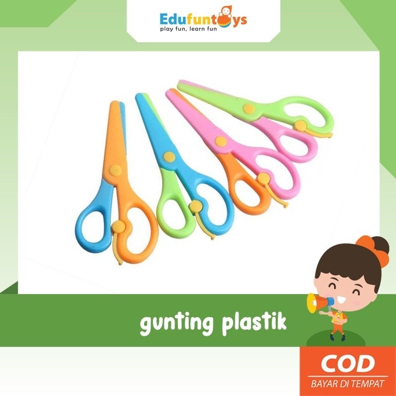 

GUNTING PLASTIK ANAK/ gunting plastik/ gunting besi ujung tumpul/ gunting anak plastik [LOMOTOYZ]