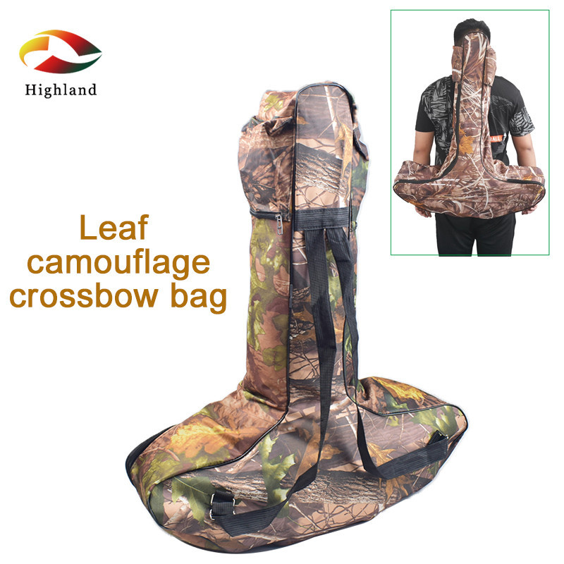 Crossbow Storage Bag Oxford Cloth T Shape Bow Bag Adjustable Hunting Archery Leaf Camouflage Hunting