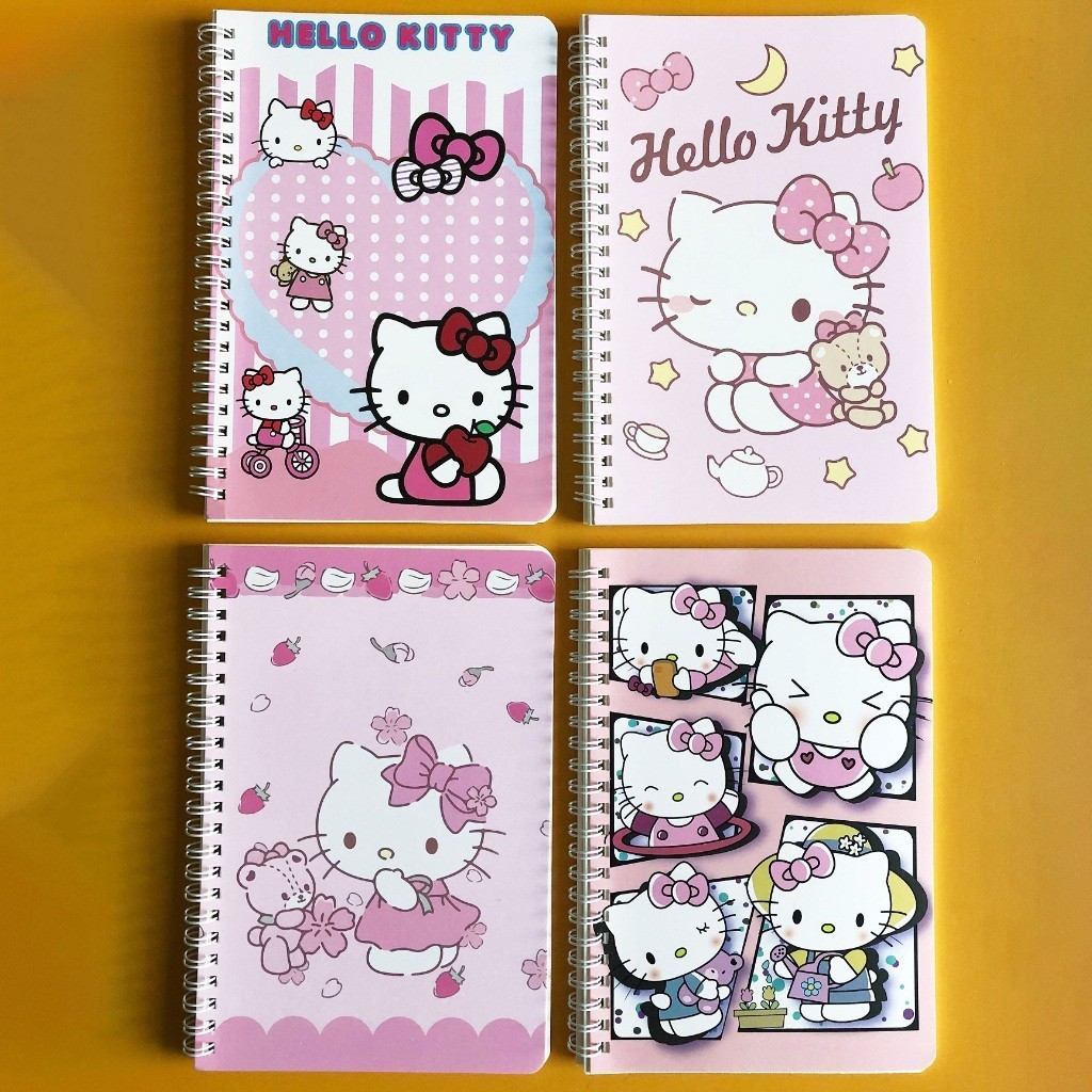 

[Gongjin] Buku Tulis A5 Bergaris Anak Sekolah SD SMP SMA Karakter Sanrio Hello Kitty Lucu