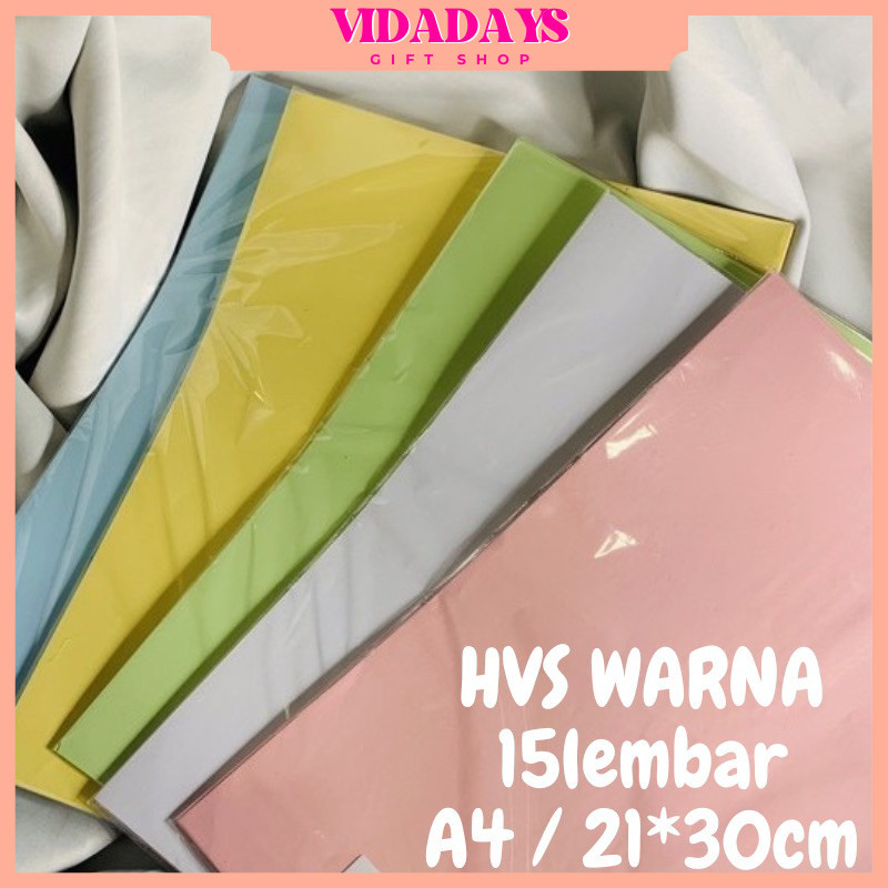 VIDADAYS Kertas hvs warna warni a4 isi 15 lembar / kertas berwarna