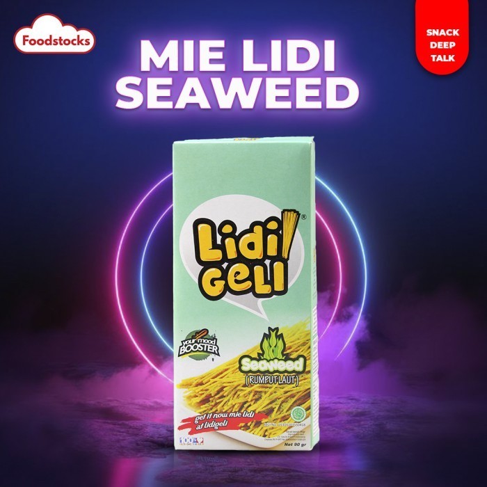 

TERMURAH Mie Lidi Geli Rasa Seaweed 90gr Snack Kekinian