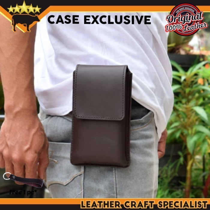 LEATHER POUCH IPHONE 15 PRO MAX, 15 PRO, 15 PLUS,15 LEATHER SARUNG HP IKAT PINGGANG KULIT