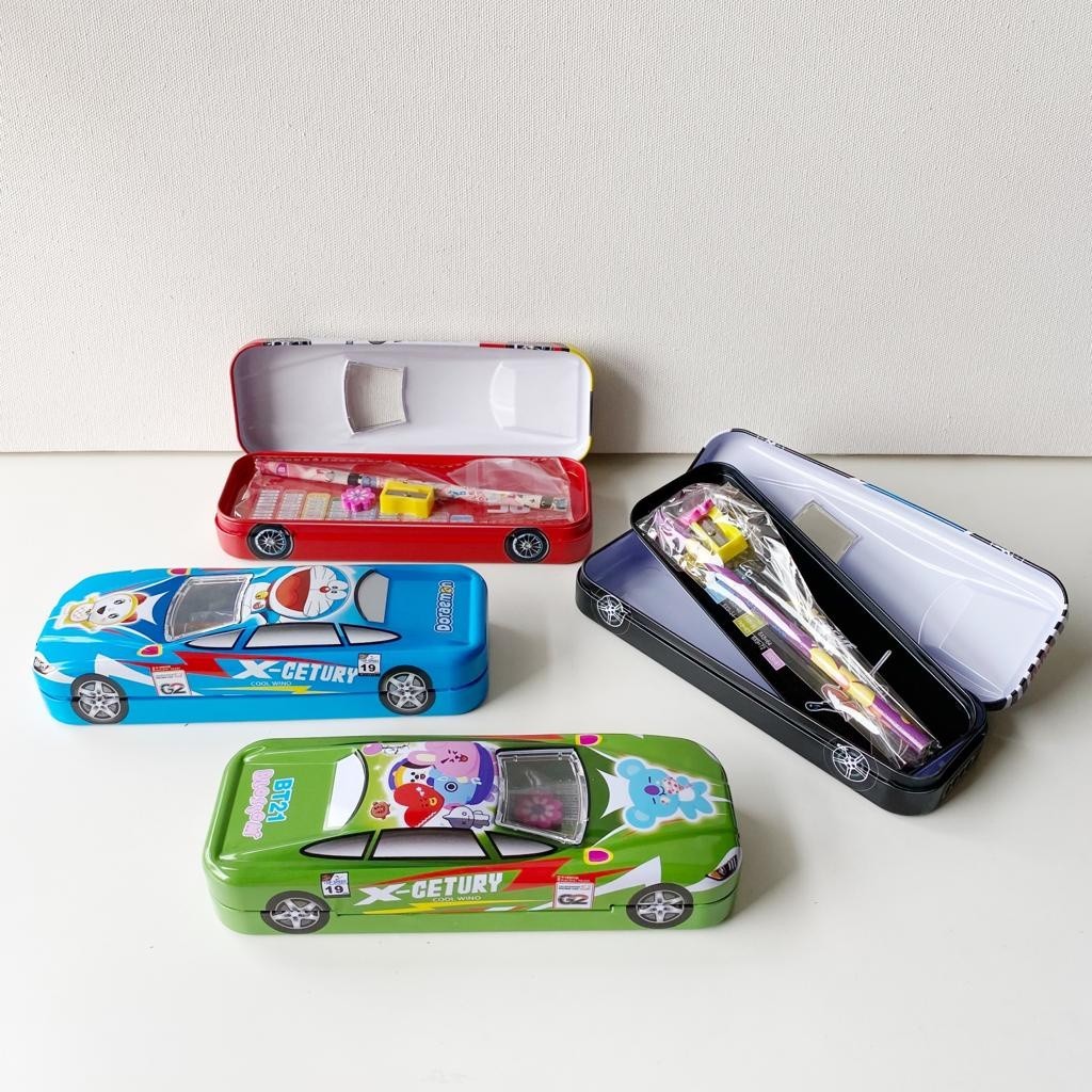 

GG Kotak Pensil Kaleng mobil Set 7x20 / Tempat Pensil / Pencil Case/Tepak