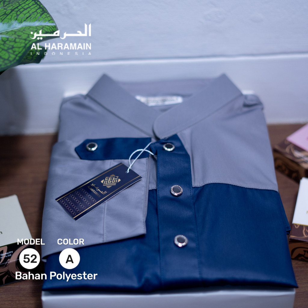 AL Haramain Kurta Kombinasi (52) | Abu | Navy | Hijau Lumut | Marun