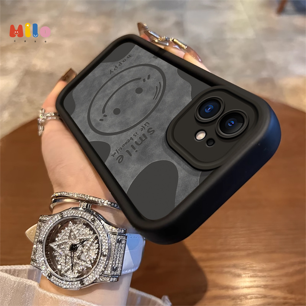 Case Motif wajah tersenyum shockproof bumper soft casing Untuk XIAOM I Note12Pro 12s Redmi 10 9 12C 