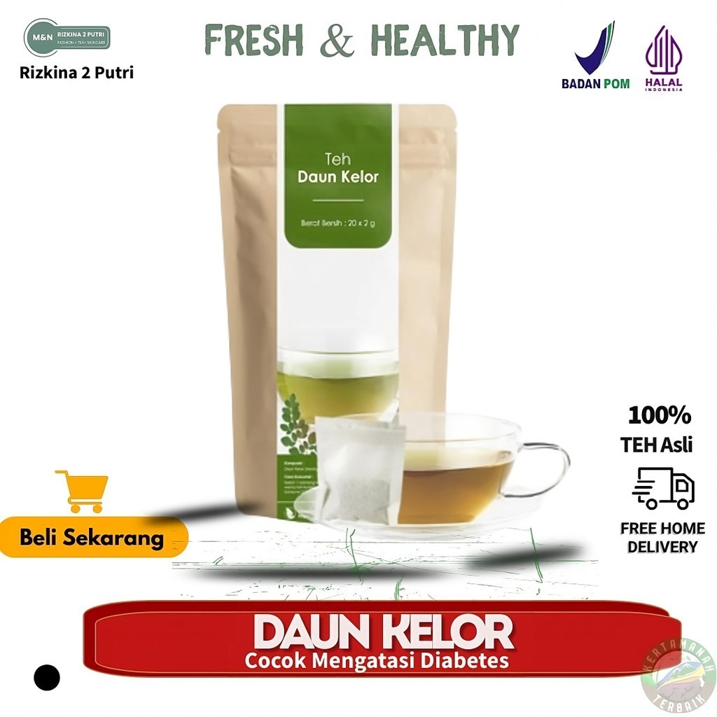 

Teh Celup Daun Kelor Alami cocok untuk Mengatasi Diabetes isi 20 Organik Anti-Kanker