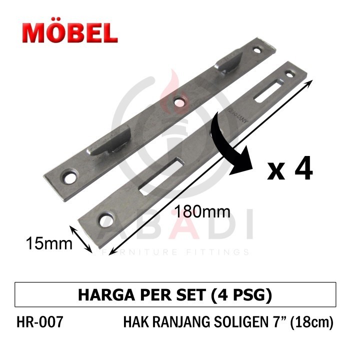 7" Inch Hak Ranjang Dipan Soligen 18 CM Bed Fitting Bracket Ranjang
