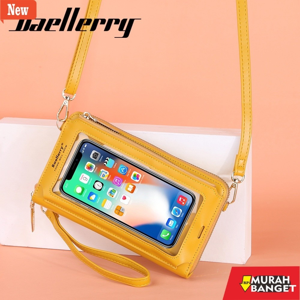 tas jinjing wanita Tas HP Wanita Touch Screen Dompet HP Multifungsi Import Tas Selempang Wanita Kuli