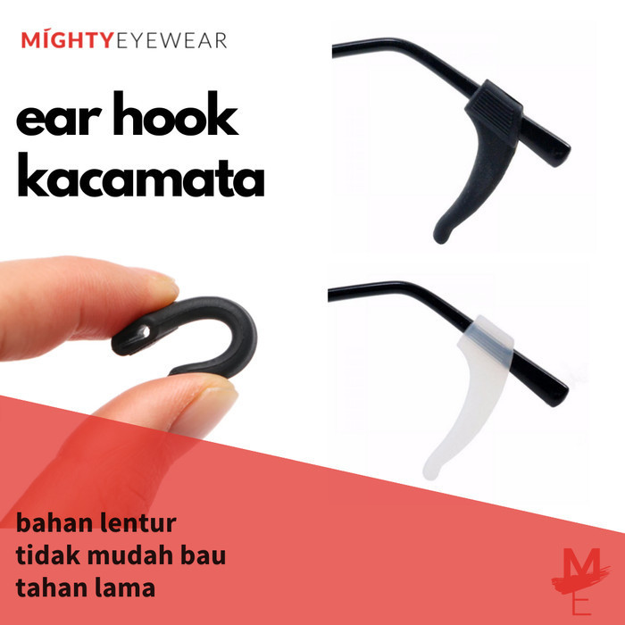 EAR HOOK earhook kacamata / pengait kacamata / anti slip kacamata - Hitam
