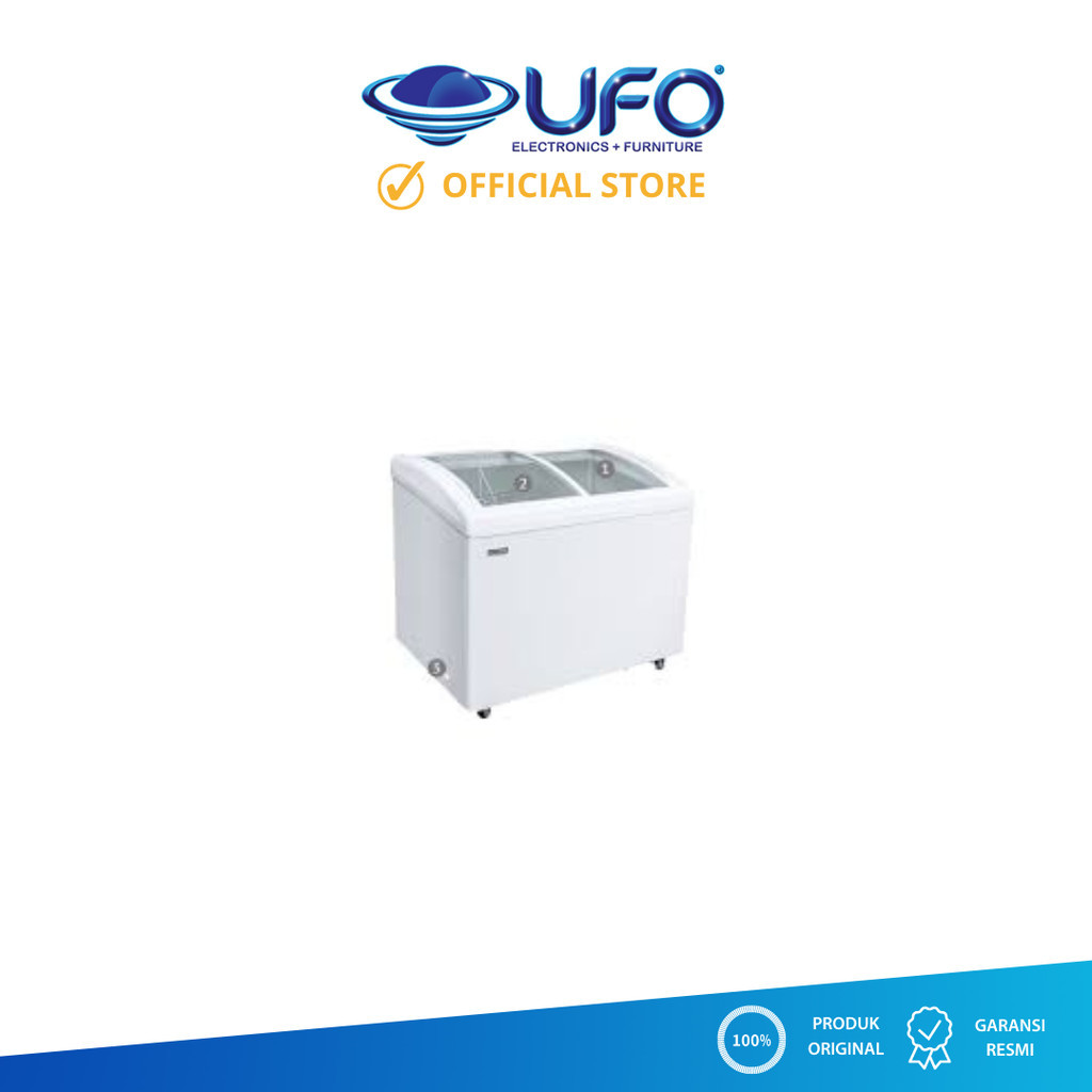 Modena Chest Freezer Pintu Kaca Kapasitas 150 Liter MC0260