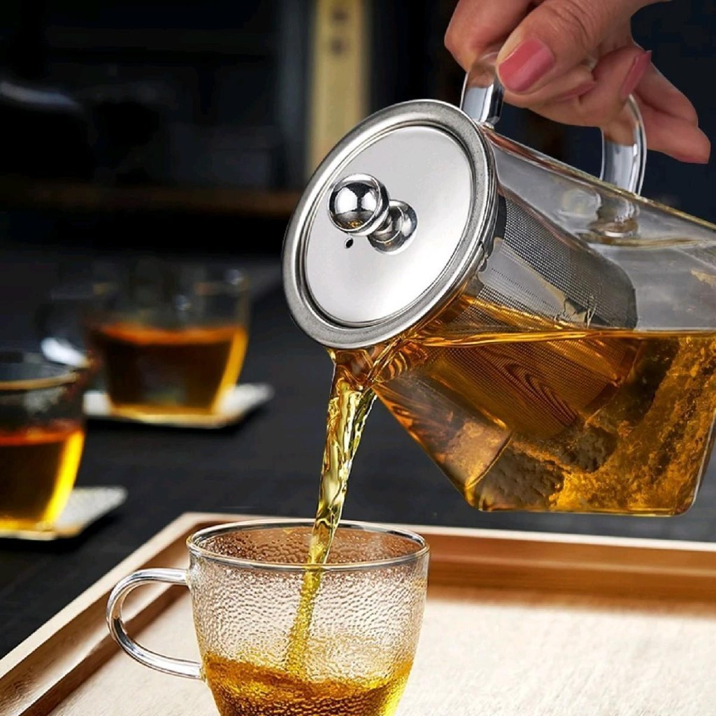 Teko Kaca Pitcher Wadah Teh Chinese Teapot Maker Glass Teko Penyaring Teh Teko Teh Dengan Penyaringa