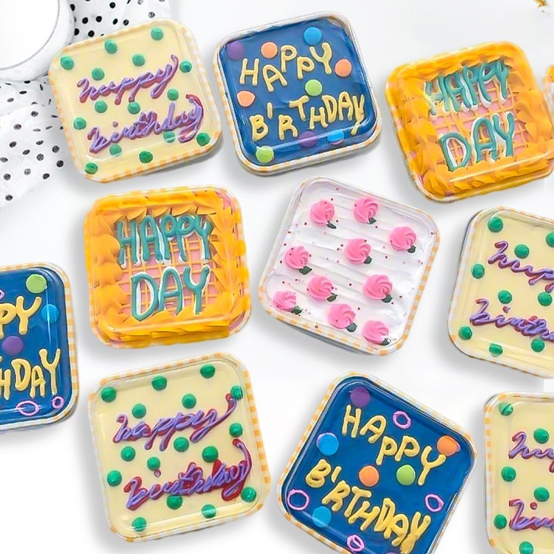 Korean dessert cake box packaging tutup transparan color - mochi box- wadah bento cake milk bun